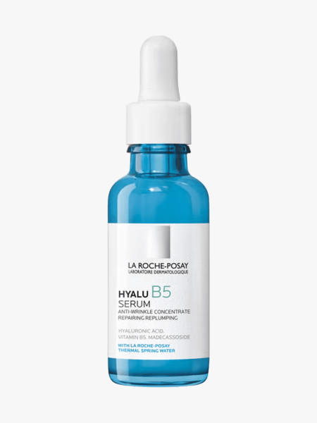 La Roche-Posay Hyalu B5 Pure Hyaluronic Acid Serum in branded component on a light gray background